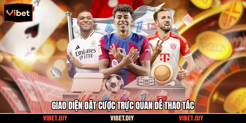 Giao diện đặt cược trực quan dễ thao tác